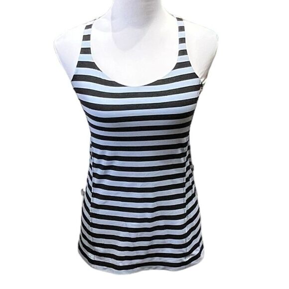 Lululemon Free To Be Polar Haze Striped Tank Top, Size 8 - Picture 3 of 8